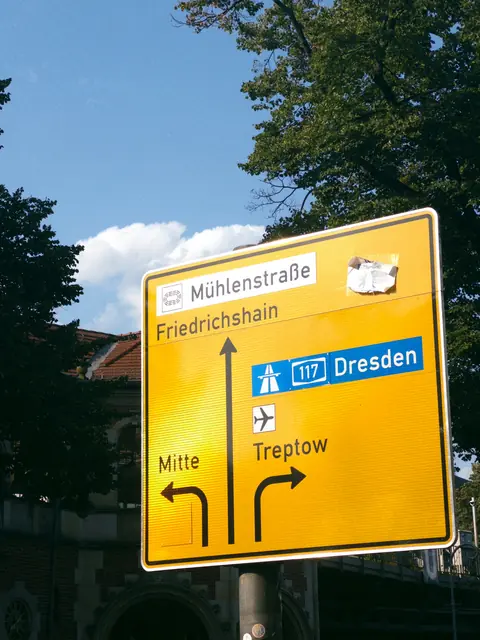 Gatuskylt i Kreuzberg i Berlin