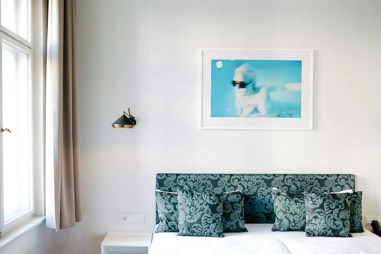 Inredningsdetaljer på Oderberger Hotel i Berlin.