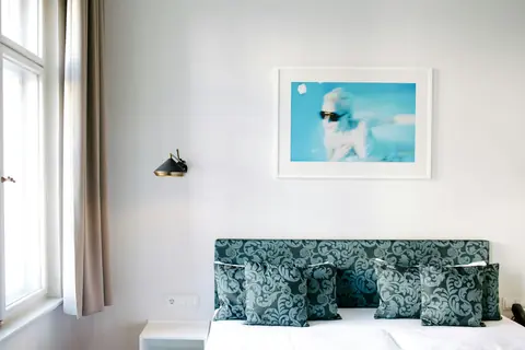 Inredningsdetaljer på Oderberger Hotel i Berlin.