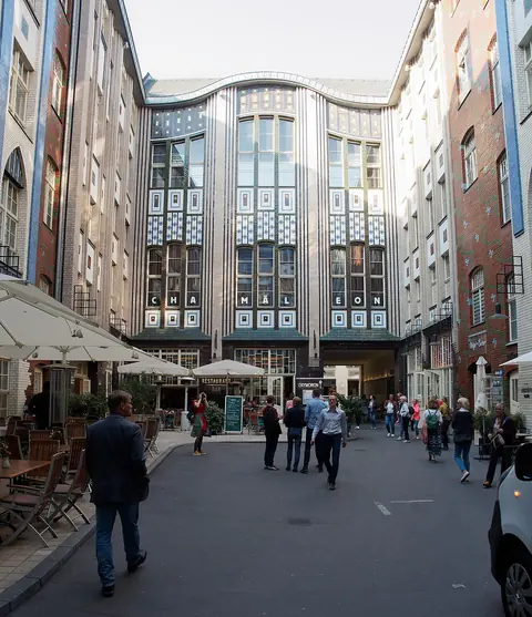 Hof I i Hackesche Höfe i Berlin.