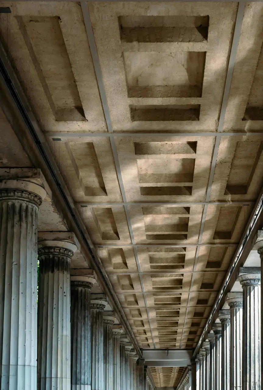 Kolonnaden vid Alte Nationalgalerie i Berlin.